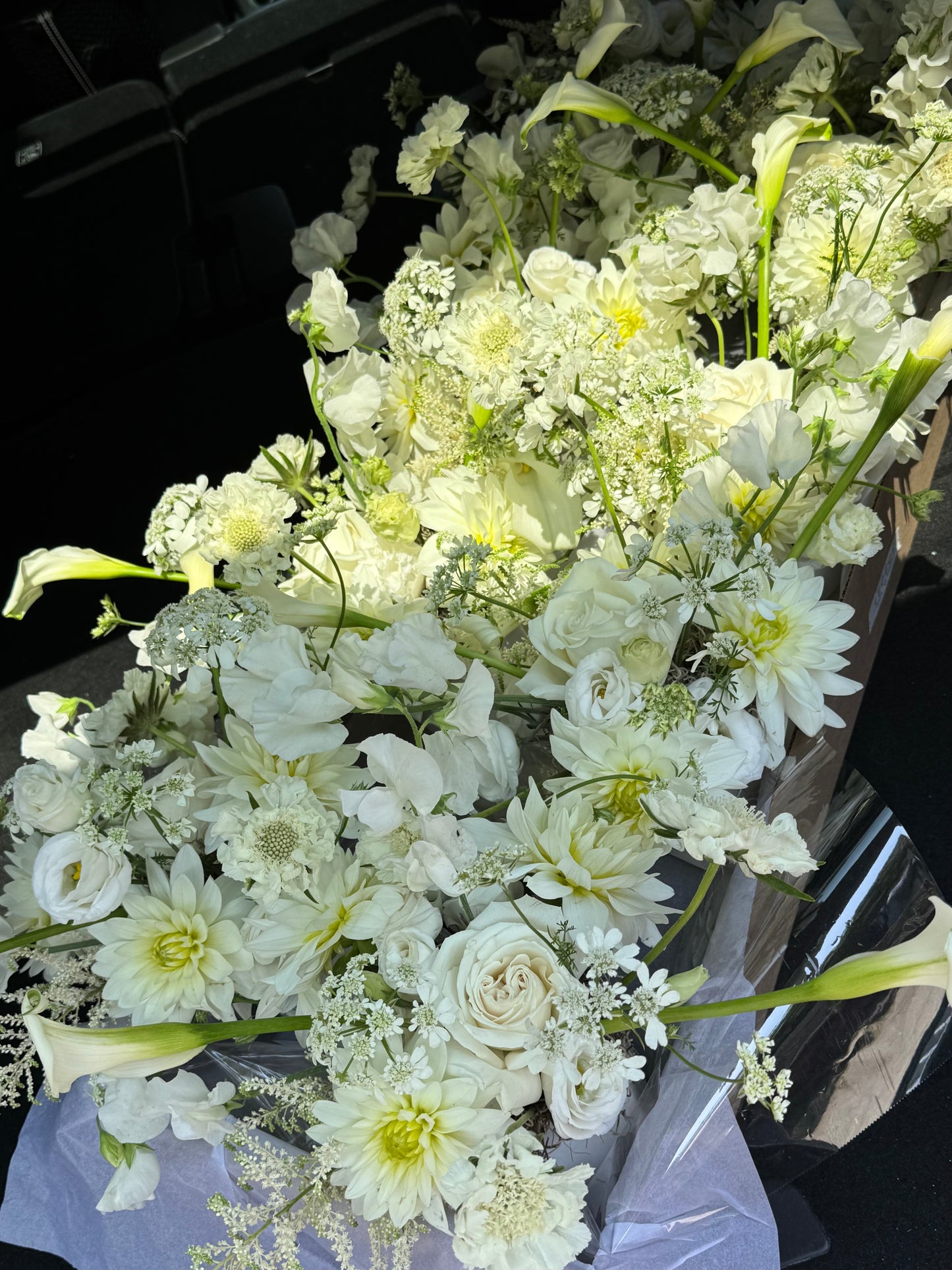 White Square Vase arrangement