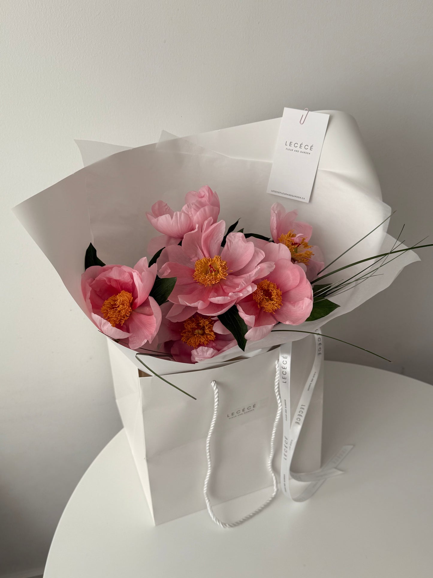 Salmon Peony Bouquet