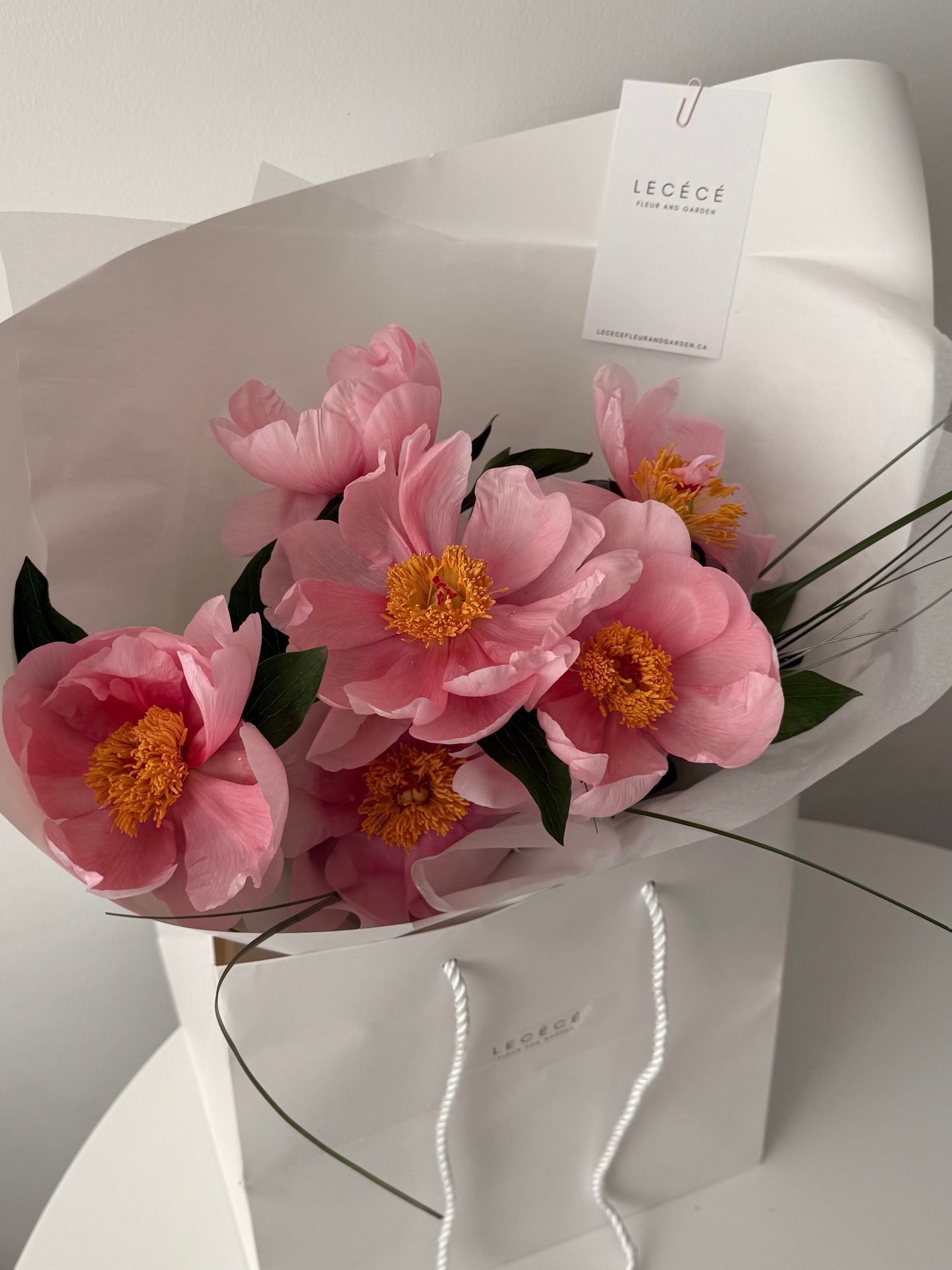 Salmon Peony Bouquet