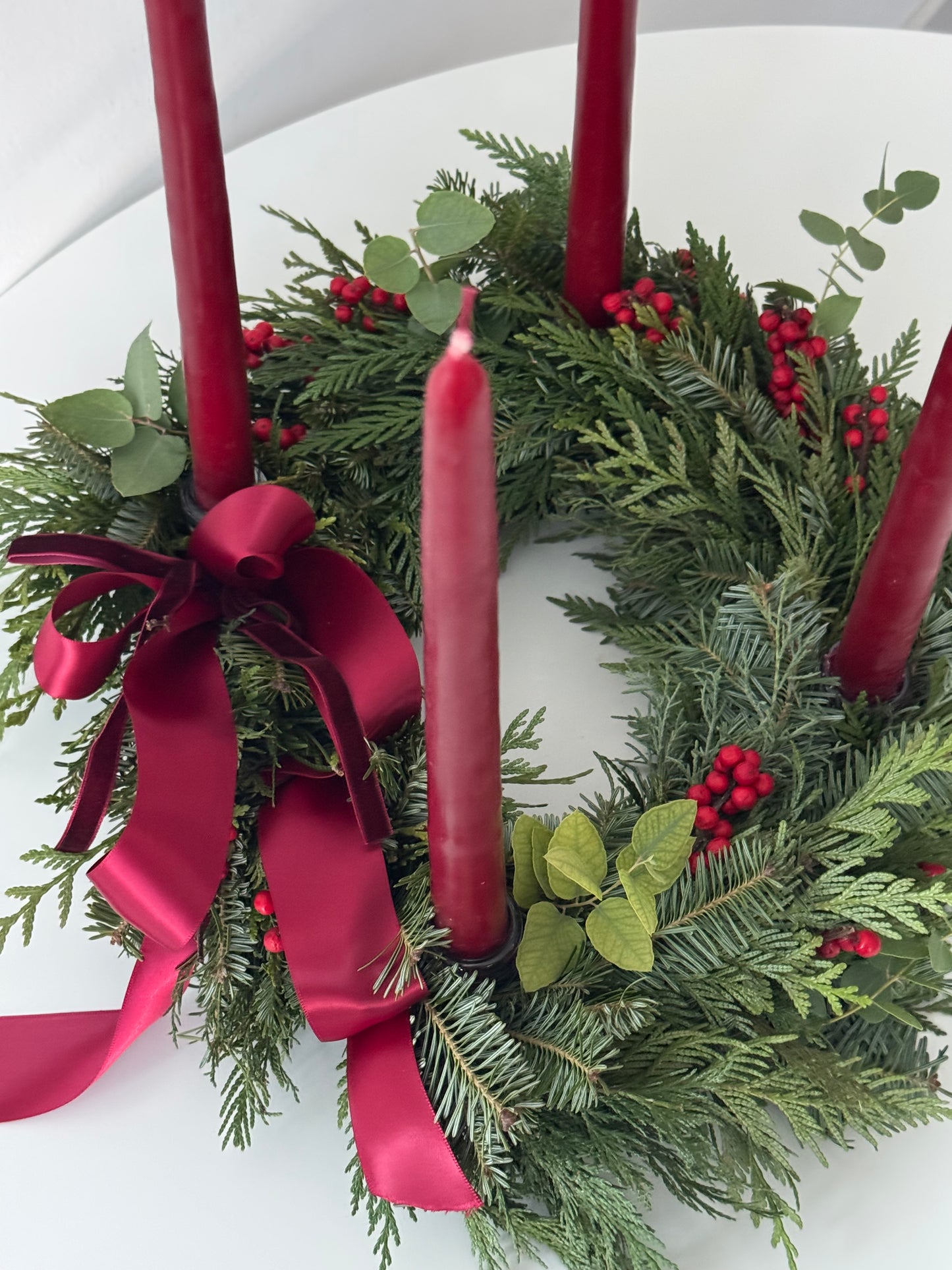 Winter Candle Wreath