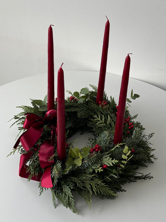 Winter Candle Wreath