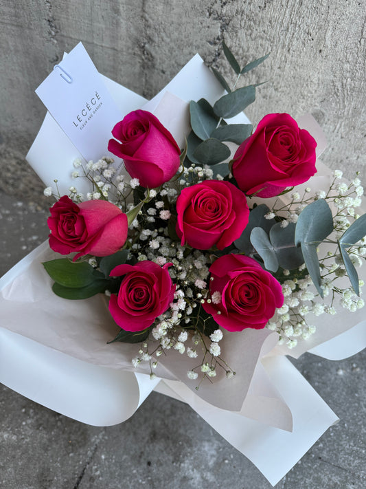 Half Dozen Rose Bouquet