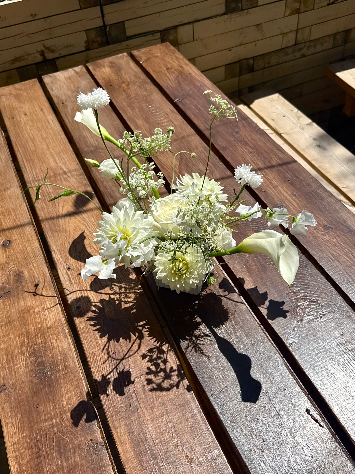 White Square Vase arrangement
