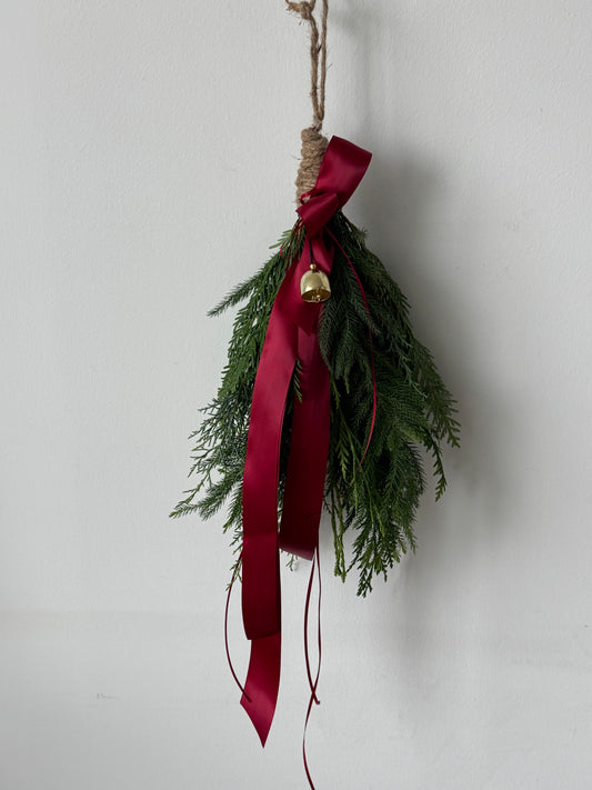 Burgundy Evergreen Swag